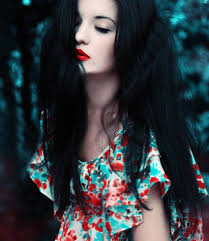 If you've got brown or black hair with a warm complexion then look for shades of red with a brown base. Black Hair Red Lips Flowers Dress Https Www Facebook Com Elfikiphotography Black Hair Pale Skin Hair Pale Skin Dark Hair