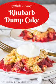 Rhubarb Dump Cake Recipe Rhubarb Dump Cakes Rhubarb Desserts Rhubarb Recipes