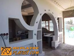 Arc En Platre Pour La Cuisine Plafond Design Decoration Plafond Separation Cuisine Salon