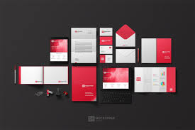 Identity Mockup 4k Top View 1 Branding Template Identity Photoshop Design