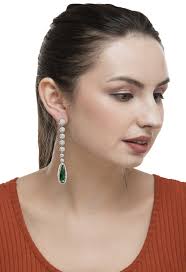 Dangle Earrings Earrings That Are Trending Trending Green Dulhe Ki Behen  Drop Earrings For Haldi Mehndi
