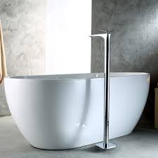 Read our complete buying guide here! Floor Mounted Bathtub Faucet Chrome Free Standing Bathroom Tub Filler 18d025