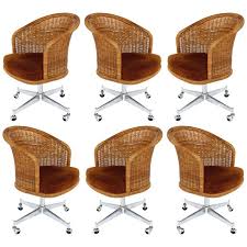 1960s Mid Century Modern Daystrom Rattan Stainless Steel Swivel Chairs Set Of 6 Antique Dining Room Chairs Dining Room Chairs Modern Modern Swivel Chair