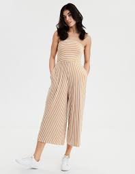 Asos design has a wide range of styles as unique as you or find effortlessly minimal jumpsuits for women from bershka. American Eagle Synthetic Ae Knit Striped Tube Jumpsuit In Yellow Lyst