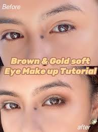 BROWN & GOLD SOFT EYE MAKE UP