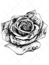 Not only that it looks good, the music note also emphasizes the playfulness of the dolphin. This Highly Detailed Black And White Temporary Tattoo Rose Appears To Be Crafted From Sheet Music Traditionally A Rose Tattoo Tattoos Music Tattoos Neck Tattoo