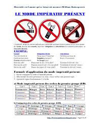 Verbe transitif du 1er groupe / auxiliaire avoir. Le Mode Imperatif Present