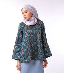 Kurung kedah moden cgo kurung moden azizah. Bunga Kurung Kedah Songket Dusty Blue Shopperboard