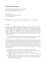 Pdf Developmental Homology