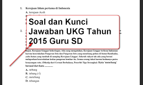 Soal Dan Kunci Tanggapan Uji Kompetensi Guru Ukg Kelas Sd Sch Paperplane