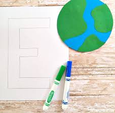 Letter Of The Week Craft E Is For Earth The Simple Parent