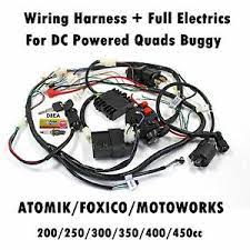 You get all components in electrical system except the battery. Complete Wiring Harness Loom 200 250 300cc 350cc 400cc 450cc Atv Quad Bike Buggy Ebay