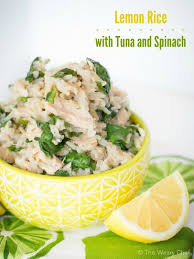 Lemon Rice Recipe With Tuna And Spinach The Weary Chef Canned Tuna Recipes Food Healthy Dinner
