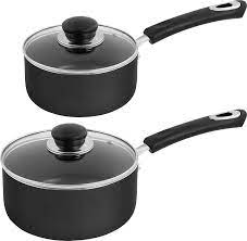 Vintage copper pans copper cooking pans kitchen decorative. Amazon Com Utopia Kitchen Nonstick Saucepan Set 1 Quart And 2 Quart Glass Lid Multipurpose Use For Home Kitchen Or Restaurant Grey Black Kitchen Dining