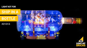 Lego ship in a bottle. Lego Ship In A Bottle 21313 Light Kit Light My Bricks Youtube