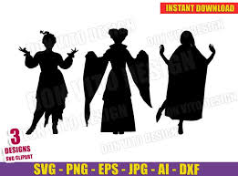 Check spelling or type a new query. Halloween Sanderson Sisters Silhouettes Svg Dxf Png Hocus Pocus Cut