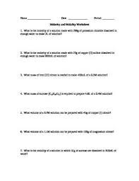 Molarity And Molality Practice Worksheet Practices Worksheets Worksheets Chemistry Class