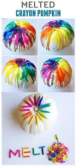 Melted Crayon Pumpkin Decorating Idea Color Made Happy Pumpkin Decorating Contest Easy Pumpkin Decorating Pumpkin Decorating