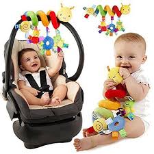 Pixnor Baby Spiral Activity Hanging Toys Stroller Toys Cart Seat Pram Toy With Ringing Bell Baby Car Seats Toy Baby Crib Baby Car Seat Toys