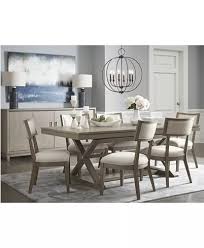 Furniture Rachael Ray Highline Expandable Trestle Dining Table Reviews Furniture Macy S In 2020 Side Chairs Dining Trestle Dining Tables Grey Dining Tables