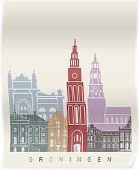 Groningen Skyline Poster Poster By Paulrommer Groningen Skyline Poster