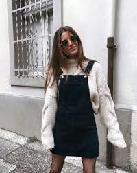 12 Fall Dresses To Recreate Your Style With Society19 In 2021 Overall Dress Sporty Outfits Denim Overall Dress