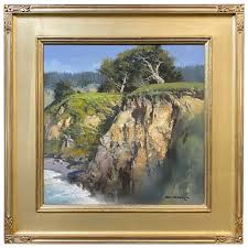 Tom Nicholas Landscape Oil Painting, Mendocino Cliffs CA