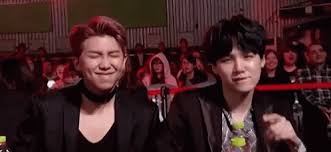 So, pretty much they're one . Bts Namjoon Gif Bts Namjoon Yoongi Discover Share Gifs
