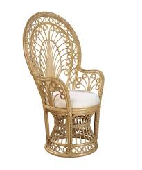 Rattan Peacock Chair With Cushion Natural Amazon Co Uk Kitchen Home Wicker Patio Furniture Wicker Armchair Wicker Furniture Cushions
