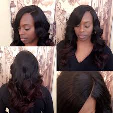 2.begin sewing hair wrapping it along the base like so. Sew In Closure Weave Hair Studio Hair Salon Hair