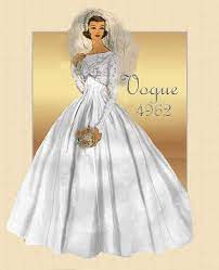 1950s beautiful wedding gown bridal or bridesmaid dress pattern vogue special design 4171 wing collar fitted bodice drop waist gown bust 34 vintage 60s retro wedding dress pattern simplicity 7538 a line princess seams bridal gown bridesmaids dress bust 31 vintage sewing. Vogue Special Design 4962 Vintage Wedding Dress Pattern Wedding Dress Patterns Wedding Gown Patterns
