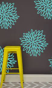 starburst floral decalque de mur floral wall par thelovelywall caravane deco stickers muraux deco mur