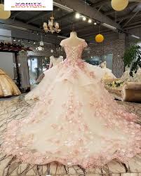 Pictures collection of pink wedding dress lace. Elegant Pink Lace Princess Sheer Wedding Dress Vanity Potion Boutique