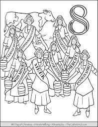 Childfun.com has thousands of free crafts and activites to go with these coloring pages. 12 Days Of Christmas Coloring Pages Thecatholickid Com