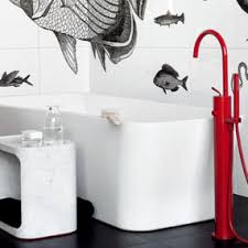 red kitchen faucet by zucchetti