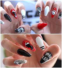 Starrly Gladue Starrlygladue On Instagram Yeah I Got Tupac Nails Loll Done By The Best In The Nail Game Hausoflacq Bandana Nails Cute Acrylic Nails Nails