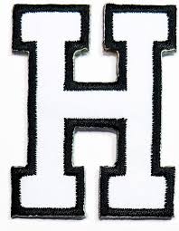 These letters are o, m, h, t, v, x, and hence, these letters will look the same. Amazon Com White Letter H Patch Alphabet Letters A To Z Cartoon Retro Embroidered Applique Sew On Patch Sticker Logo Badge Symbol Jeans Jacket T Shirt Polo Hat Backpacks Costume Arts Crafts