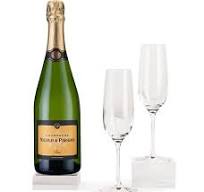 Champagne + Crystal Flutes Gift Set