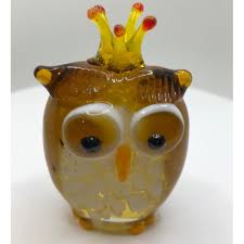 Buy Milano Owl With Crown Art Glass Animals Online in India