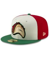 New Era Fresno Grizzlies Theme Nights 59fifty Fitted Cap Cream Red Green In 2021 New Era Fitted Caps Fresno Grizzlies