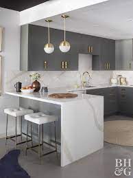 Grey kitchen ideas and designs. 5 Kitchens In Grey White And Gold That Will Blow You Away Daily Dream Decor