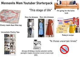 Where megan fox, the mennonite millennial mom sells her brand, fox sparrow. Mennonite Mom Youtuber Starterpack R Fundiesnarkuncensored
