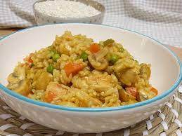 Arroz con pollo, champiñones y verduras - Mis Cosillas de Cocina
