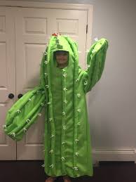 This was super easy and only took me about 45 minutes. Homemade Cactus Costume For Halloween Cactus Costume Cactus Costume Diy Diy Costumes Kids