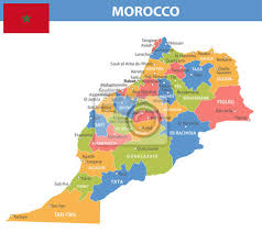 Marokko ist das land der gegensätze. Marokko Regionen Stadte Farbschattierungen Wandsticker Casablanca Klappe Marrakech Myloview De