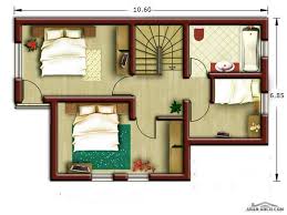 خريطة لفيلا صغيرة المساحه على ارض 72 متر مربع 3 غرف نوم Classic House Design Bungalow Design Dream House Plans