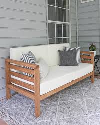 I have been wanting outdoor cushions for my patio's dining set for a while now. Diy Outdoor Couch Angela Marie Made