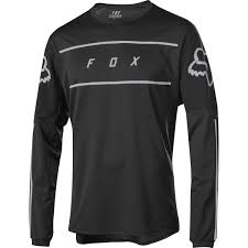 Fox Downhill Jersey Long Sleeve Flexair Fine Line Black