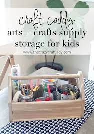 Kids Craft Caddy Organize Craft Supplies Kids Craft Supplies Craft Supply Storage