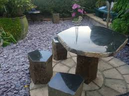 Save concrete garden table to get email alerts and updates on your ebay feed.+ Polished Basalt Garden Table Bench Set